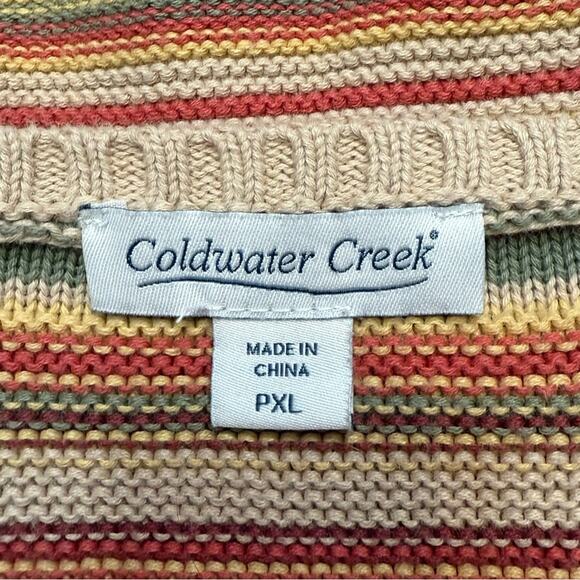 Coldwater Creek Vintage Red and Orange Crew Neck Sweater - Picture 7 of 8